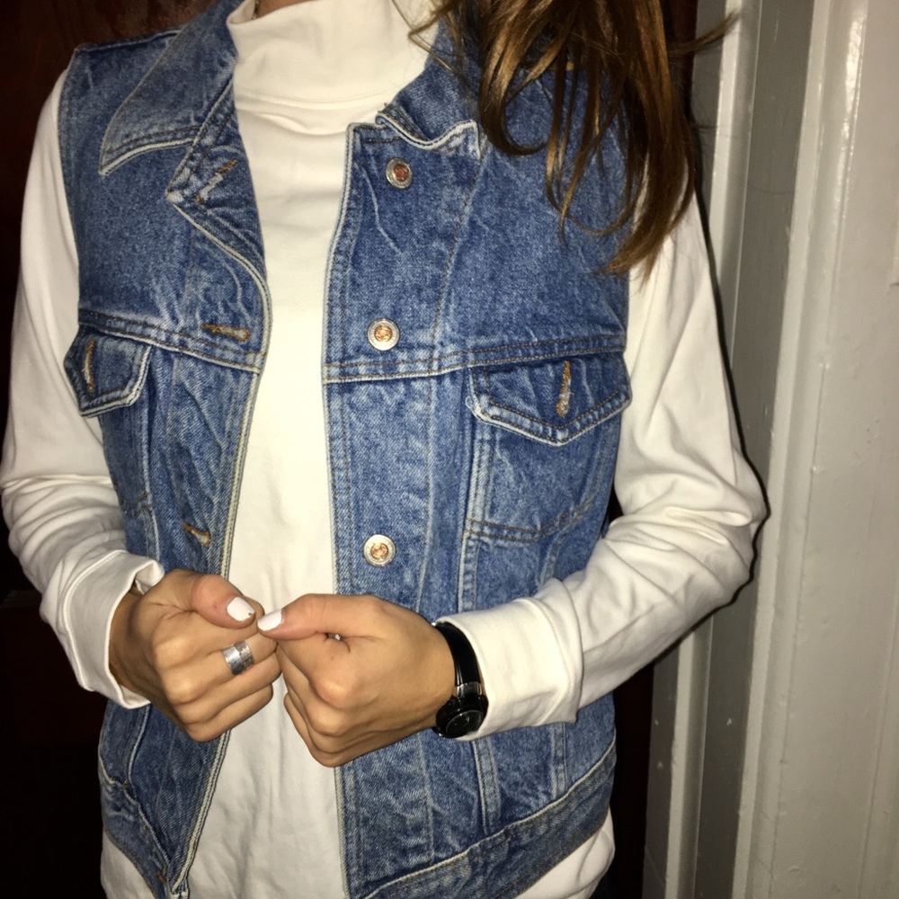 Authentic denim vest